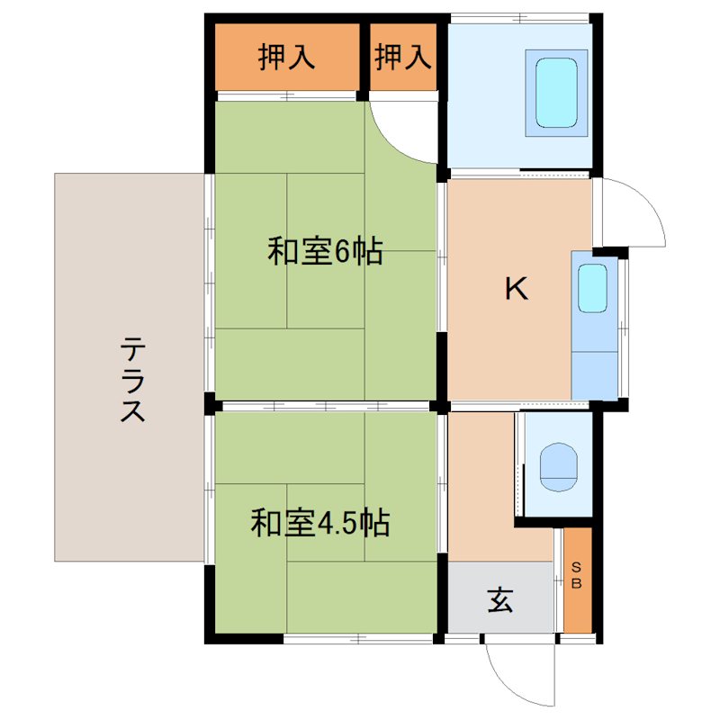 椚田町貸家の間取り