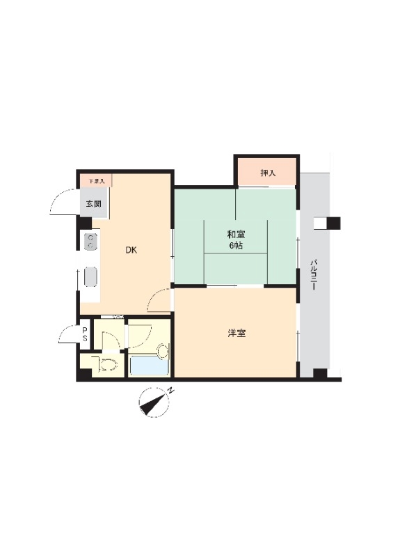 川口朝日第6つくしマンションの間取り