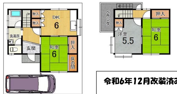 桂御所町貸家の間取り
