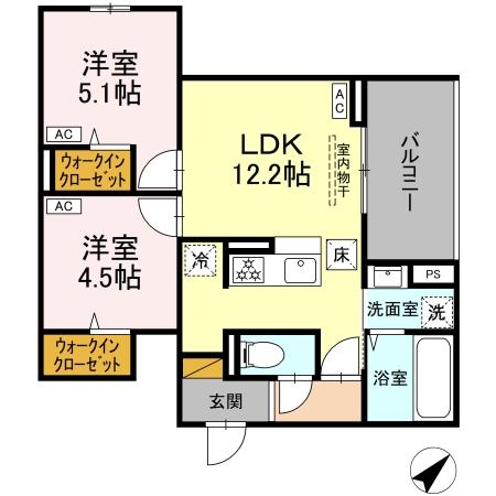 CLASSEUM都賀の間取り