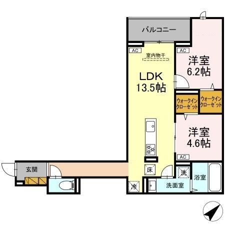 CLASSEUM都賀の間取り