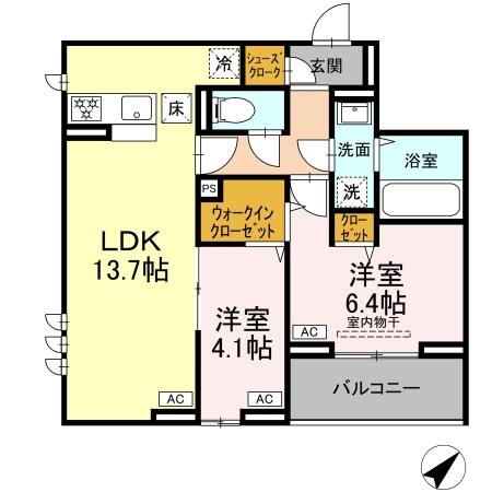 CLASSEUM都賀の間取り