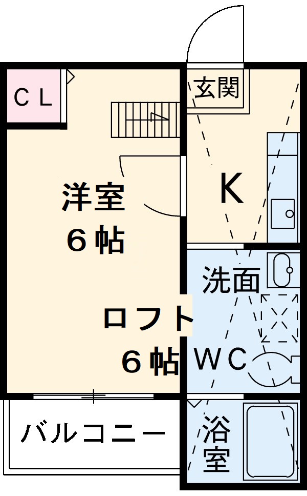 Loft8名駅の間取り