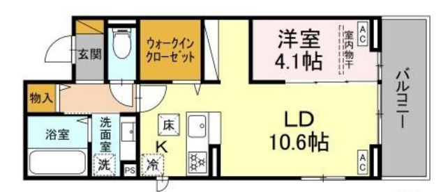 幕張本郷の完工年月(2026年2月)築の賃貸アパートの間取り