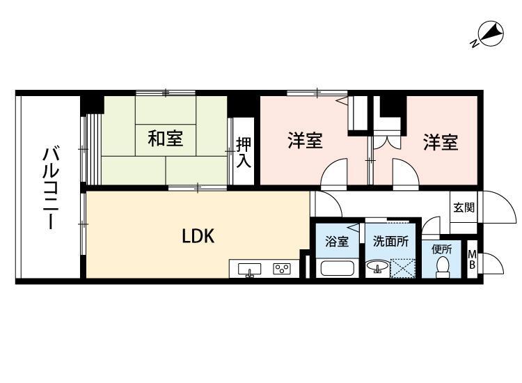 フローラルパレス元町の間取り