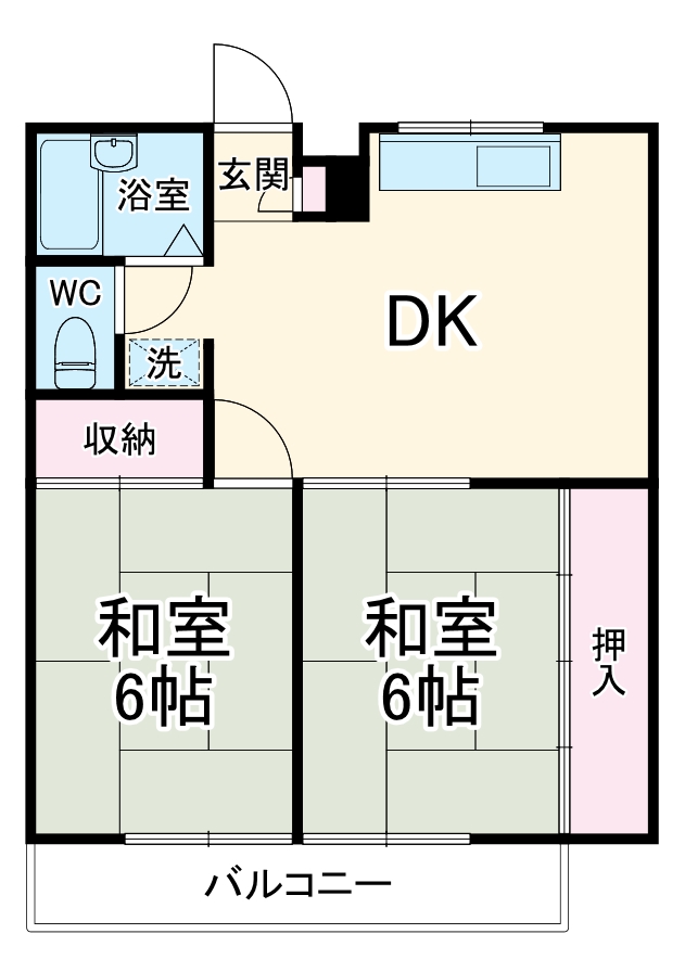 リバーサイド・オクダⅠの間取り