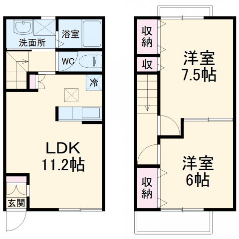 AZUR望月 Bの間取り