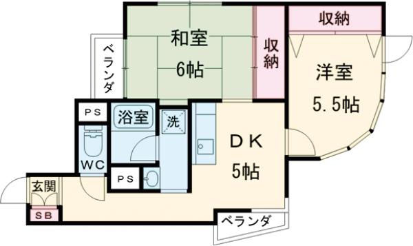 メゾンランヴィーヌの間取り