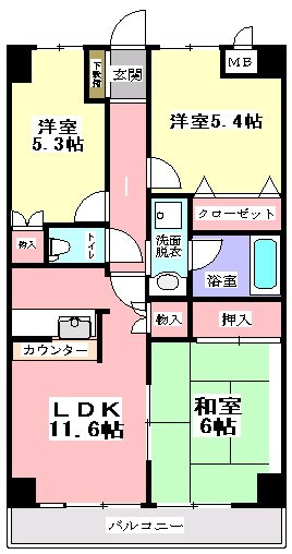 あびたしおん仲村の間取り