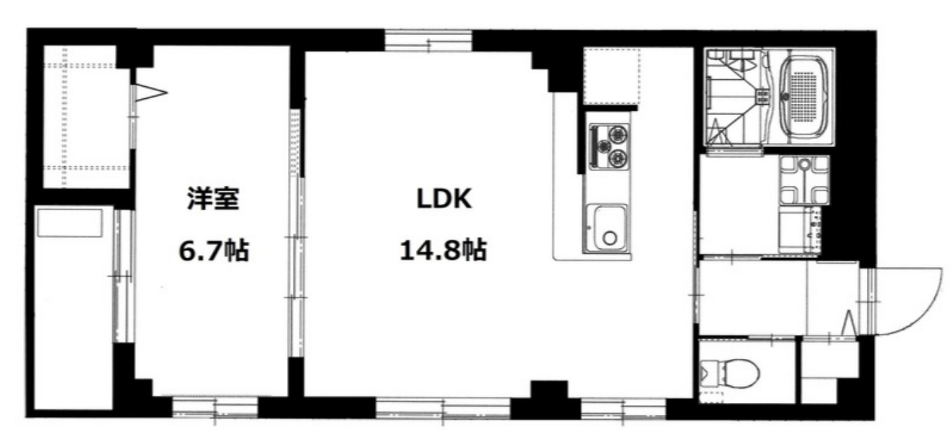池田の完工年月(2019年12月)築の賃貸マンションの間取り