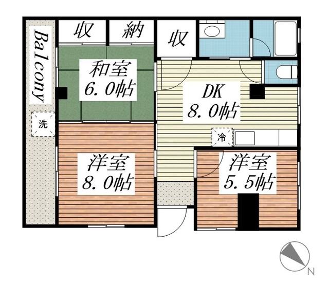横田ハウスの間取り