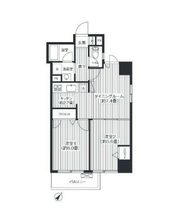 ロイヤル笹塚の間取り