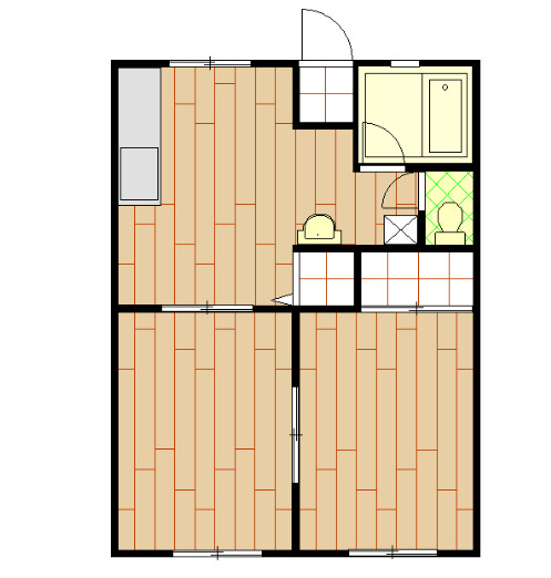勝倉コーポ Aの間取り