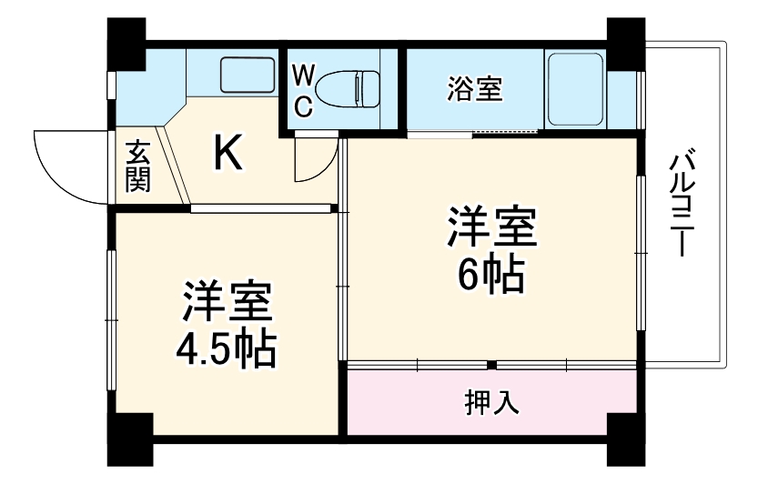 ビレッジハウス山中の間取り