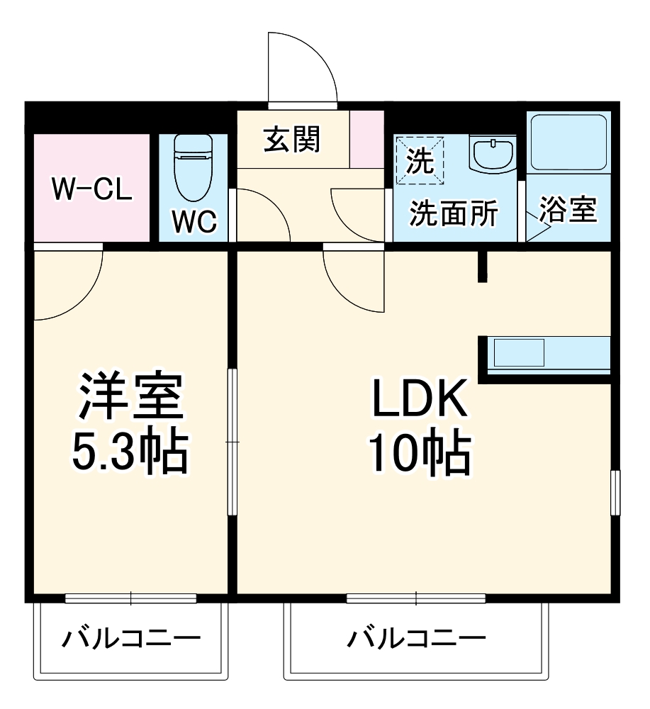 アムールむつみⅡの間取り