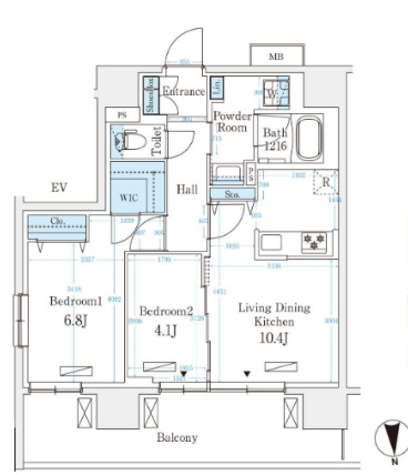 ハビテ本厚木の間取り
