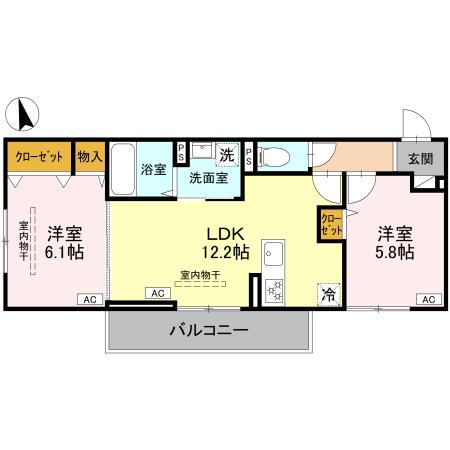 D-RESISIA大橋の間取り