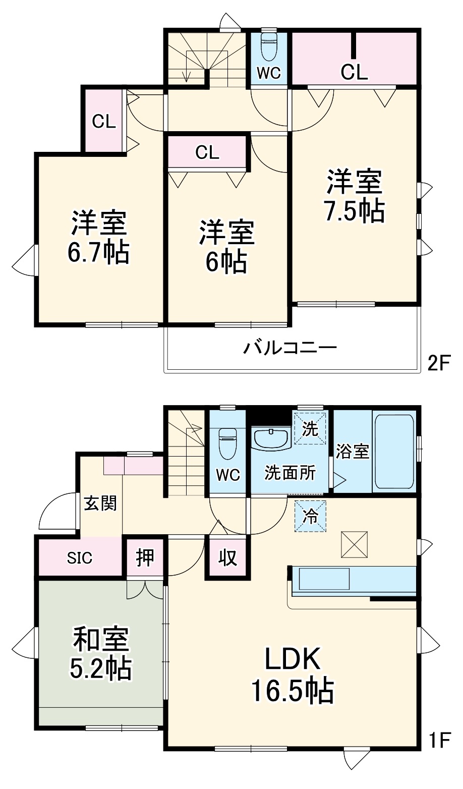 三郷市鷹野4丁目戸建の間取り