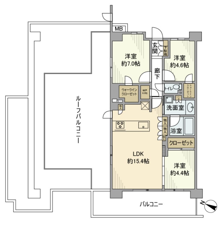 ヴィークステージ世田谷千歳烏山の間取り