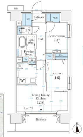 ハビテ本厚木の間取り