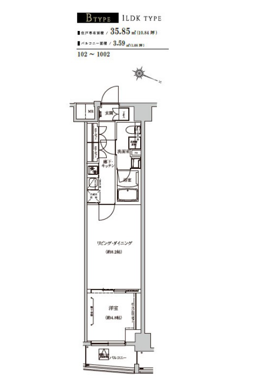 Weave Base -Itabashi Honcho 板橋本町の間取り
