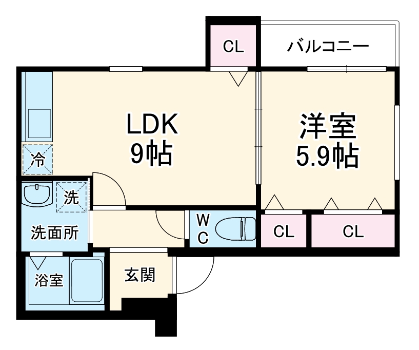 フジパレス大和田Ⅲ番館の間取り