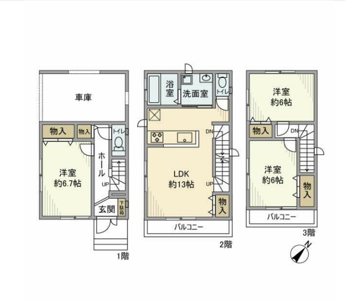昭和戸建 の間取り