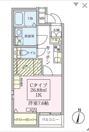 スカイルーチェ南浦和の間取り