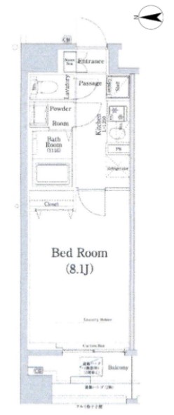 エストゥルースプラス西日暮里の間取り