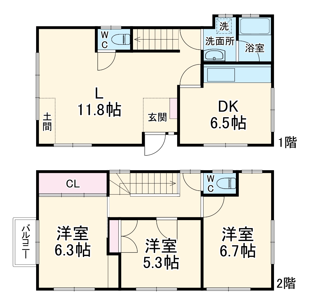 ガーデン山戸建ての間取り