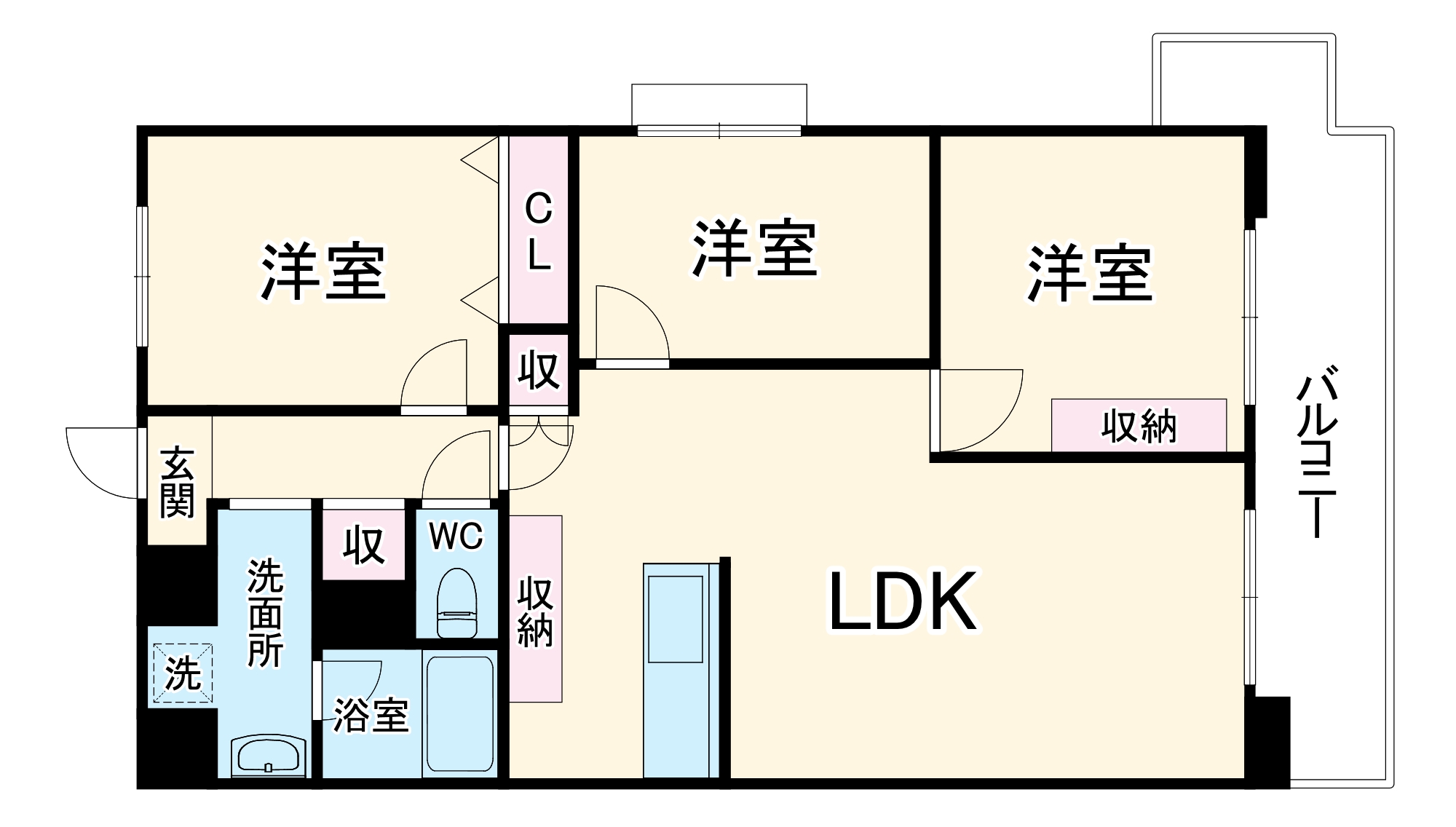 コスモハイツ新大阪の間取り