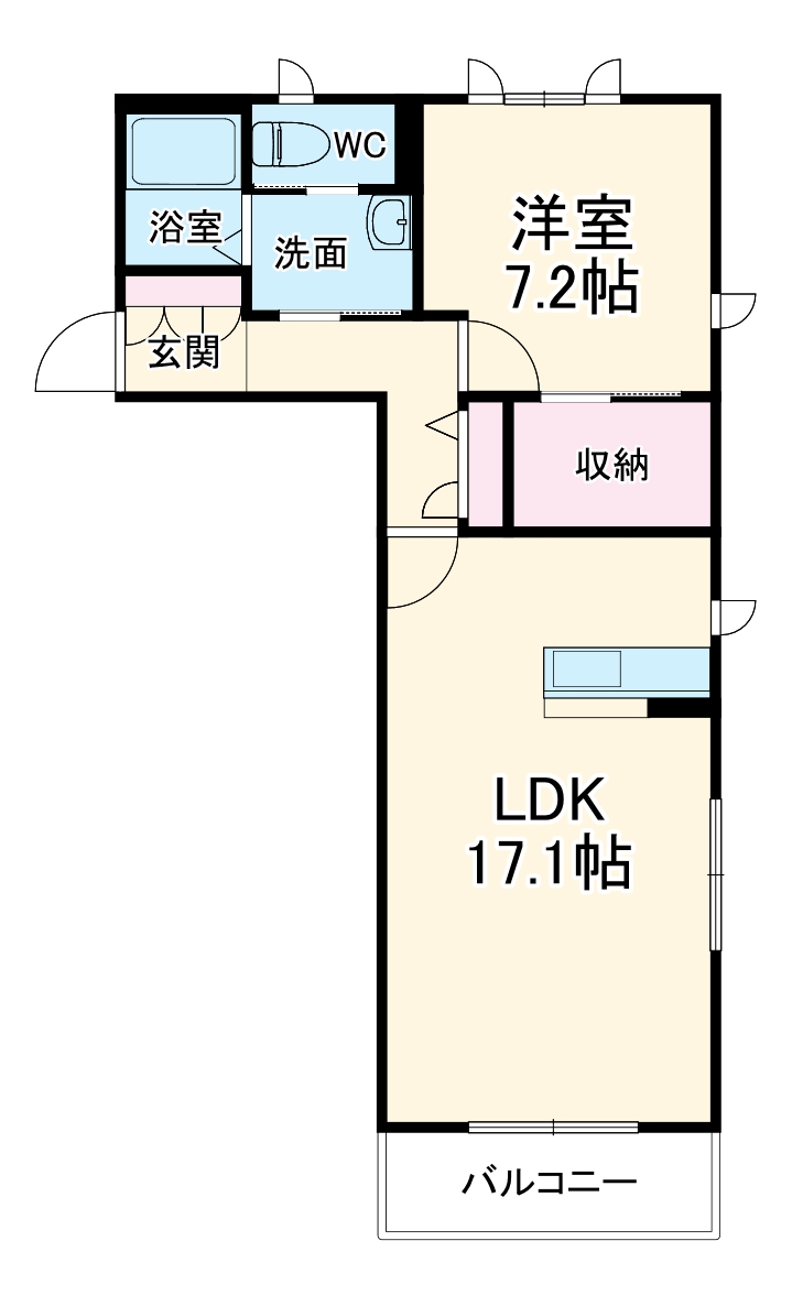 ファミーユコウエ Bの間取り
