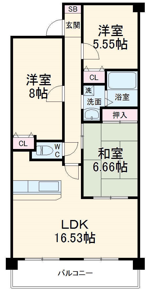 ミウパラストの間取り