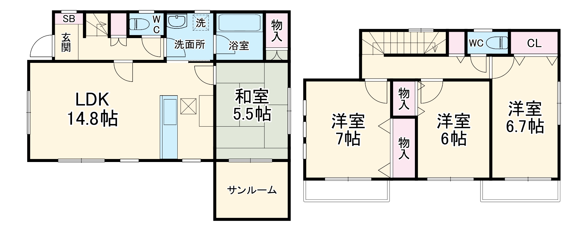 伊奈町貸戸建 の間取り