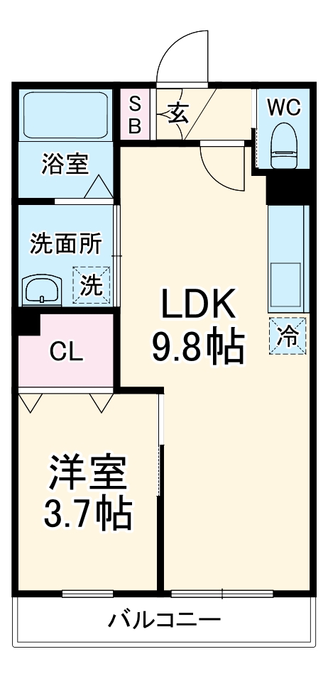 綱島東の完工年月(2025年9月)築の賃貸マンションの間取り