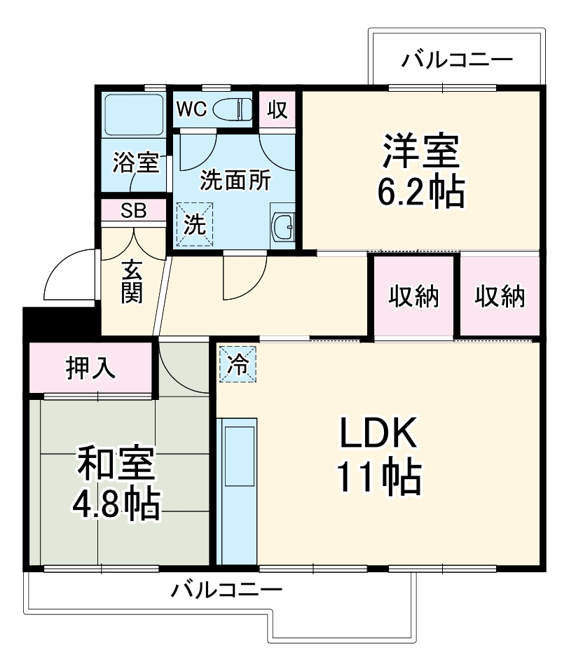くずは台団地10号棟の間取り