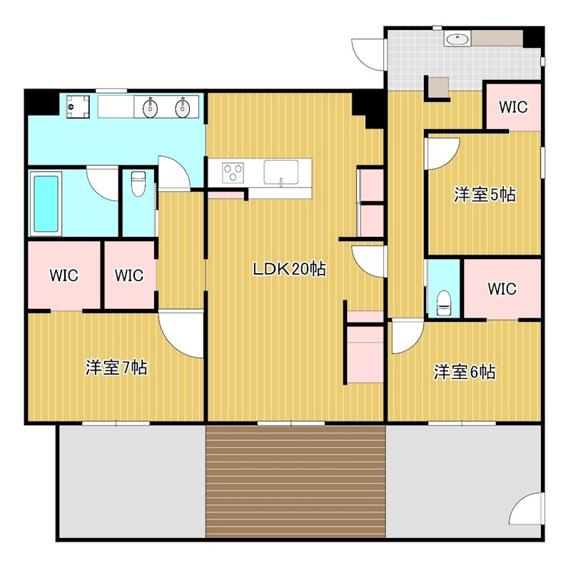 (仮称)和田町賃貸マンション新築の間取り
