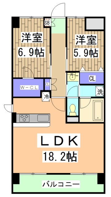 サンモールⅡの間取り