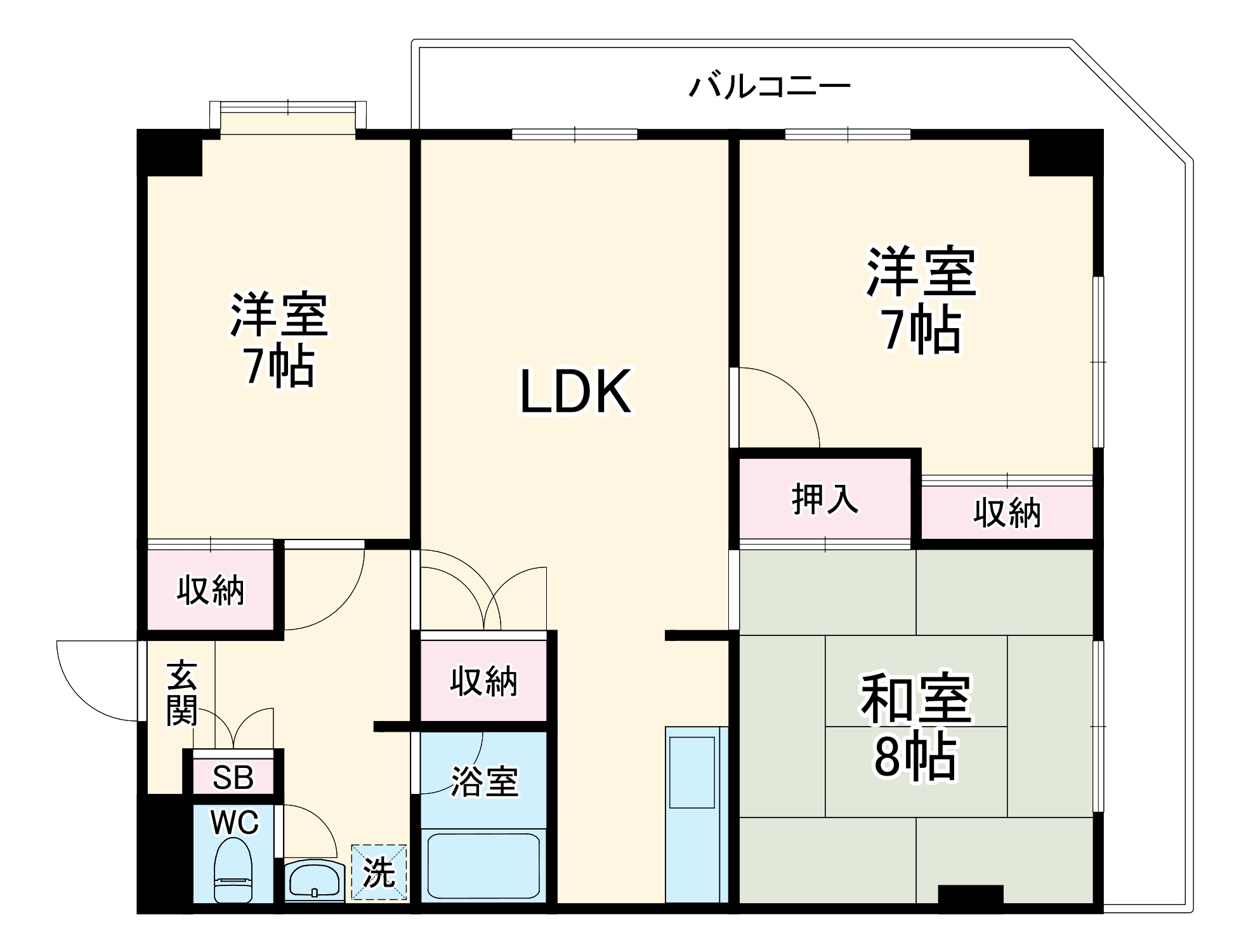 シオミプラザセカンドの間取り