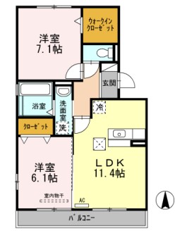 クレシア Aの間取り