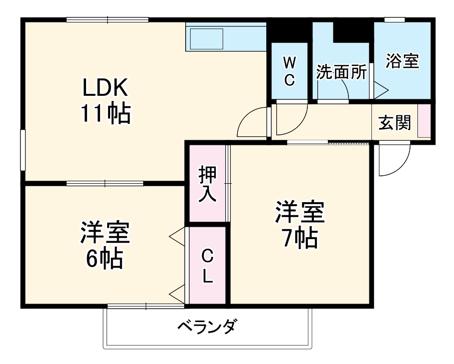 コスモ光Bの間取り
