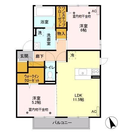 プラウドパークス Cの間取り