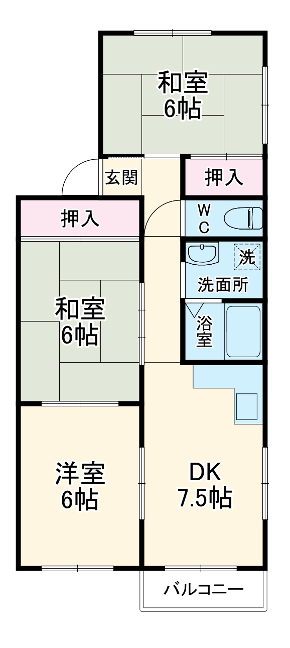 ヴィラ城南の間取り