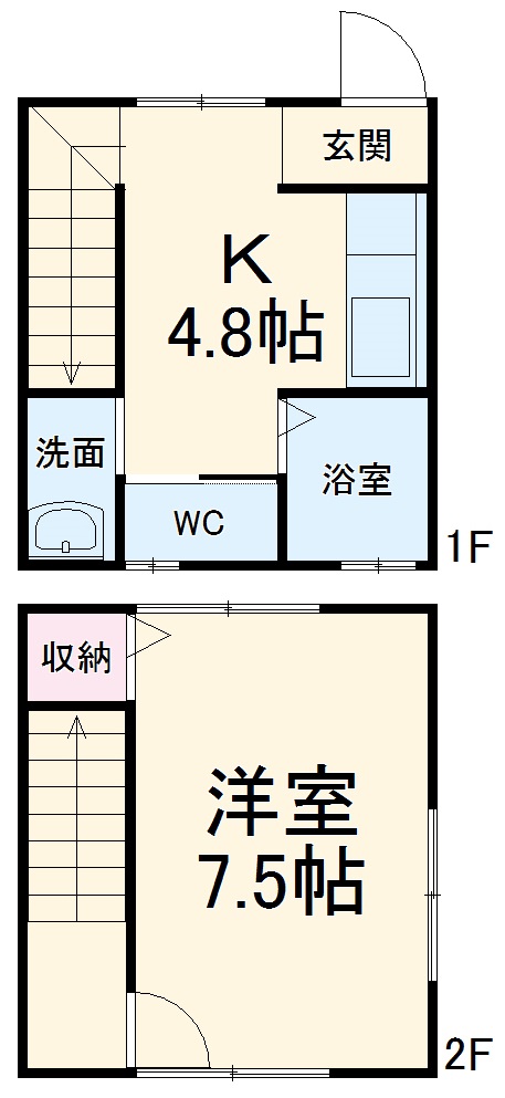 アパートメントあたごの間取り