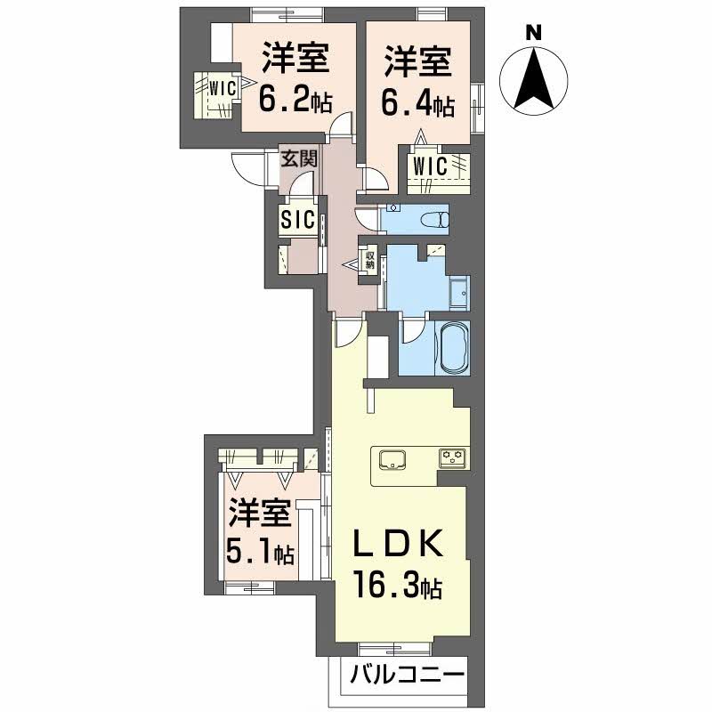 Avance東草深WESTの間取り