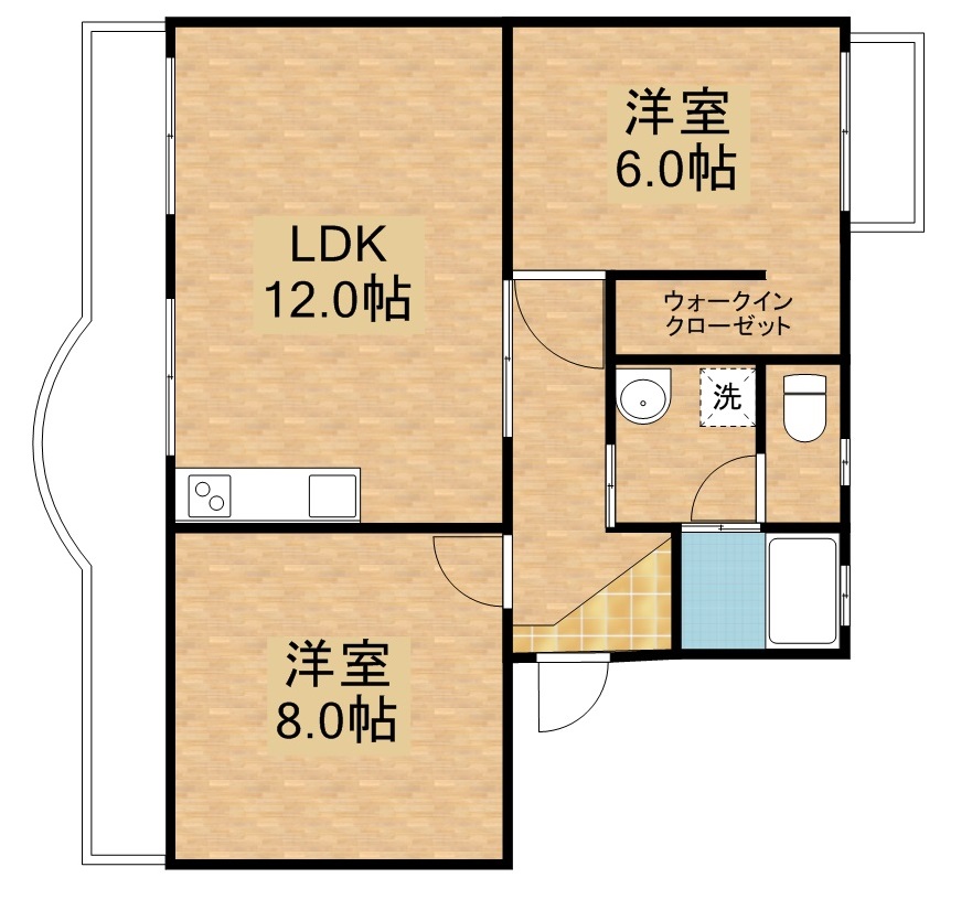 ヴィラ厚原Ⅱの間取り