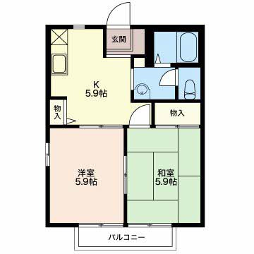 プランドール赤代Bの間取り