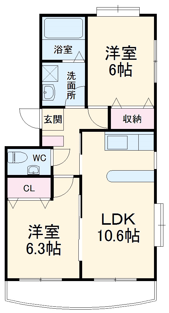WEST COURT N棟の間取り