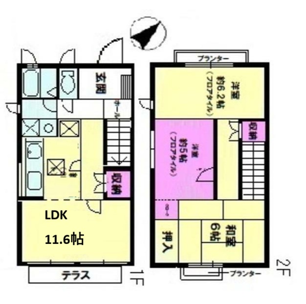 サバーブヒルズつきみ野PM2の間取り