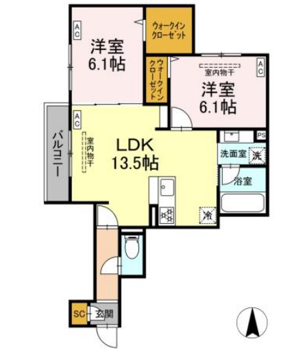 ブリューエン河原口の間取り